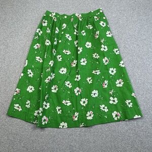Vintage Smitty by David Smith Floral Skirt Womens 32" Waist Two Buttoned Pockets